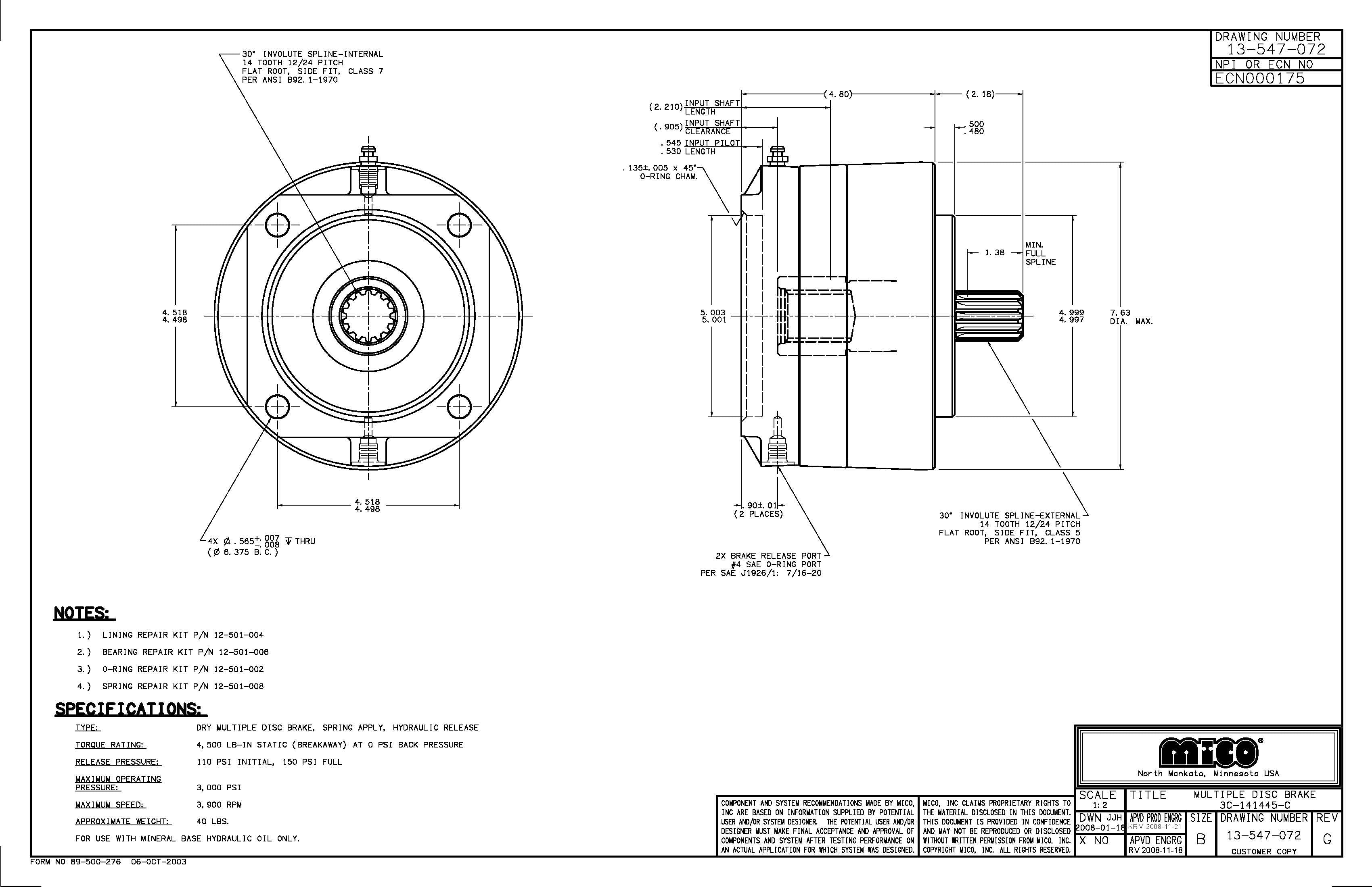 13-547-072 ZF Mico Brake